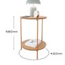 Mesa de Apoio Lateral Nina Nature com Pés de Ferro Bronze - 4