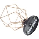 Ver imagem 5 de Lustre Teto Plafon Industrial Aramado Cálice Cobre Rose Retrô Luminária Vintage Preto Agp