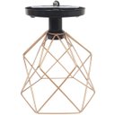 Ver imagem 6 de Lustre Teto Plafon Industrial Aramado Cálice Cobre Rose Retrô Luminária Vintage Preto Agp