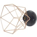 Ver imagem 3 de Lustre Teto Plafon Industrial Aramado Cálice Cobre Rose Retrô Luminária Vintage Preto Agp