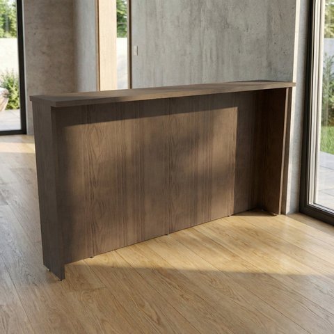 Bancada Ilha 200cm para Cozinha Lisboa Marrom/Avelã