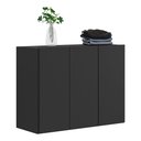 Ver imagem 2 de Armário Lavanderia Suspenso com 3 Portas Multimóveis MP5032 Preto