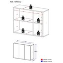 Ver imagem 3 de Armário Lavanderia Suspenso com 3 Portas Multimóveis MP5032 Preto