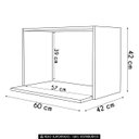 Ver imagem 4 de Suporte Microondas e Forno Elétrico Aéreo 60cm Itália Branco - Lumil