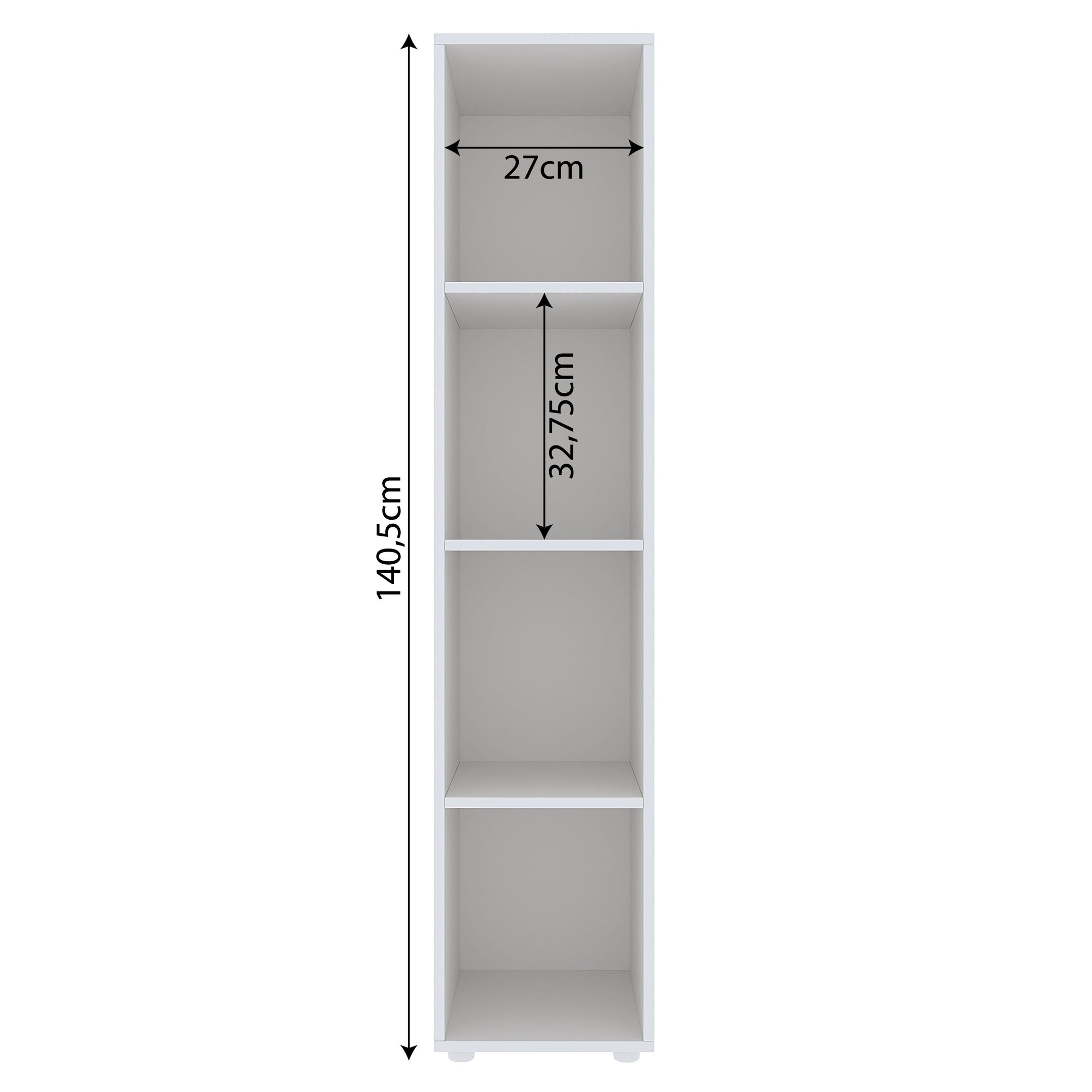 Estante para Livros Modular 4 Nichos 141cmx30cm Marselha - 8