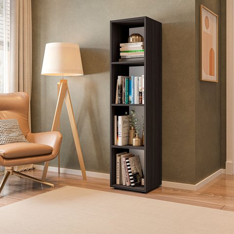 Estante de Livros 30cmx139cm Modular 4 Nichos Marselha