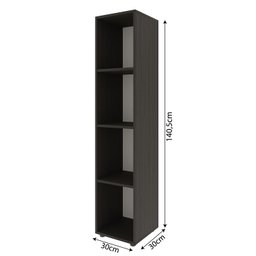 Estante para Livros Modular 4 Nichos 141cmx30cm Marselha - 3