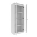 Ver imagem 3 de Cristaleira Vertical 2 Portas de Vidro 3 Prateleiras 160,5cmx60cm Cr6004 Branco