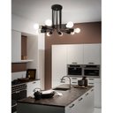 Ver imagem 2 de Luminária Plafon Bivolt  Aramado 8 Braços 36,5x44cm Sputnik Woods