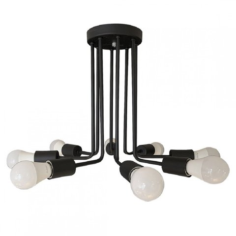 Luminária Plafon Bivolt  Aramado 8 Braços 36,5x44cm Sputnik Woods