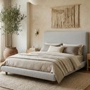 Ver imagem 4 de Cama Queen Pés Madeira Nami com Cabeceira Parise Bouclé Cinza Claro - Nexta Casa