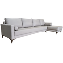 Ver imagem 2 de Sofá com Chaise Fixo Acquablock Colorido Resty 4 Lugares Pé Alumínio 290x140cm