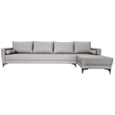 Ver imagem 1 de Sofá com Chaise Fixo Acquablock Colorido Resty 4 Lugares Pé Alumínio 290x140cm
