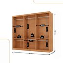 Ver imagem 3 de Guarda Roupa Casal Connor Mdf 3pts de Correr Moderna Mobília Naturalle