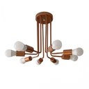 Ver imagem 2 de Plafon Bivolt Luminária Aramado 8 Braços 36,5x44cm Sputnik Woods