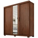 Ver imagem 1 de Guarda Roupa Casal 3 Portas de Correr com Espelho Confo 190 cm Jacaranda Zanz