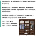 Ver imagem 4 de Guarda Roupa Casal 3 Portas de Correr com Espelho Confo 190 cm Jacaranda Zanz
