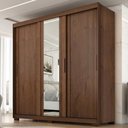 Ver imagem 2 de Guarda Roupa Casal 3 Portas de Correr com Espelho Confo 190 cm Jacaranda Zanz