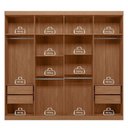 Ver imagem 4 de Guarda Roupa Casal 8 Portas 4 Gavetas Master New Jatobá Acetinado - Santos Andirá