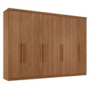 Ver imagem 1 de Guarda Roupa Casal 8 Portas 4 Gavetas Master New Jatobá Acetinado - Santos Andirá