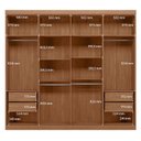 Ver imagem 5 de Guarda Roupa Casal 8 Portas 4 Gavetas Master New Jatobá Acetinado - Santos Andirá