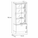 Ver imagem 4 de Cristaleira com Adega Decorativa Peggy Nature/offwhite G26 - Gran Belo