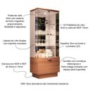 Ver imagem 3 de Cristaleira com Adega Decorativa Peggy Nature/offwhite G26 - Gran Belo