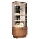 Ver imagem 2 de Cristaleira com Adega Decorativa Peggy Nature/offwhite G26 - Gran Belo