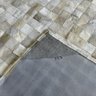 Tapete de couro bege claro 2,00x3,00 sem bordas peça 5x5cm - 3