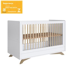 Berço Mini Cama 3 em 1 e Colchao Aft011 Branco Comm - 3
