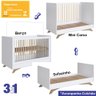 Berço Mini Cama 3 em 1 e Colchao Aft011 Branco Comm - 2