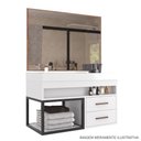 Ver imagem 1 de Conjunto Balcão com Espelheira para Banheiro New 80 Branco Belizze