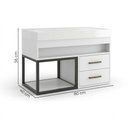Ver imagem 3 de Conjunto Balcão com Espelheira para Banheiro New 80 Branco Belizze