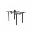 Ver imagem 4 de Conjunto de Mesa Tubular 6 Cadeiras 140cm com Tampo de Vidro Melissa Prata/Preto