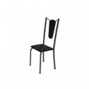 Ver imagem 5 de Conjunto de Mesa Tubular 6 Cadeiras 140cm com Tampo de Vidro Melissa Prata/Preto