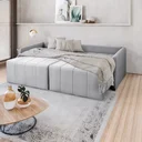 Ver imagem 3 de Sofá Cama Baraúna Retrátil e Reclinável 3 lugares 2,00m em Linho CabeCasa MadeiraOriginals