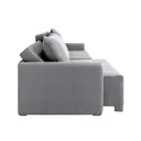 Ver mais imagens de Sofá Cama Baraúna Retrátil e Reclinável 3 lugares 2,00m em Linho CabeCasa MadeiraOriginals