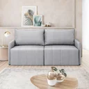 Ver imagem 1 de Sofá Cama Casal Retrátil e Reclinável 3 Lugares Linho Cinza Baraúna 200cm CabeCasa MadeiraOriginals