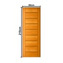 Ver imagem 3 de Folha de Porta Regencia Maciça Angelim Pedra 210x80cm Marrom
