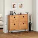 Ver imagem 5 de Sapateira Horizontal Madeira Multiuso 4 Portas Mikka Rústico Idimex