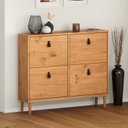 Ver imagem 2 de Sapateira Horizontal Madeira Multiuso 4 Portas Mikka Rústico Idimex