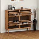 Ver imagem 3 de Sapateira Horizontal Madeira Multiuso 4 Portas Mikka Rústico Idimex