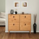 Ver mais imagens de Sapateira Horizontal Madeira Multiuso 4 Portas Mikka Rústico Idimex