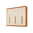 Ver imagem 1 de Guarda Roupa Casal 6 Portas e 6 Gavetas Versalhes Cinamomo/off White - Conquista