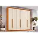 Ver imagem 6 de Guarda Roupa Casal 6 Portas e 6 Gavetas Versalhes Cinamomo/off White - Conquista