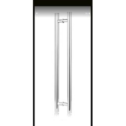 Porta de Alumínio Lambri Duplo 210x80 C/ Puxador e Vidro - 3