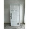 Porta de Alumínio Lambri Duplo 210x80 C/ Puxador e Vidro - 2