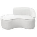 Ver imagem 3 de Kit Divã Recamier Orgânico Marrocos 150cm Lado Esquerdo e 2 Poltronas Amore Bouclé Branco