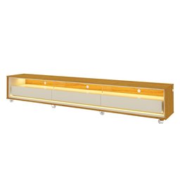 Painel e Rack Led Rodízios Nobre 275 Requinte 260 Naturale Off White - Gelius - 5 Painel e Rack Led Rodízios Nobre 275 Requinte 260 Naturale Off White - Gelius - 5