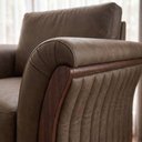 Ver mais imagens de Poltrona Decorativa Royal Base Madeira Courino Tcs 729 Moll